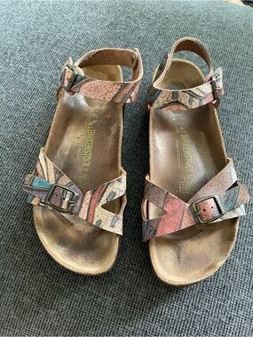 Birkenstock Women’s  Multicolor Patterned Sandals with Ankle straps Size 41